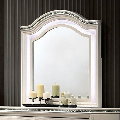 ALLIE Mirror Beige & Rose Gold - Furniture World