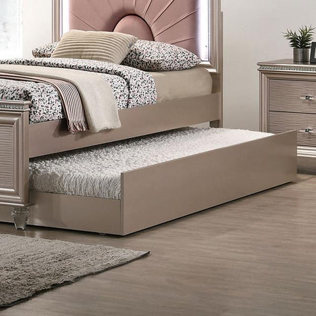 ALLIE Trundle Beige & Rose Gold - Furniture World