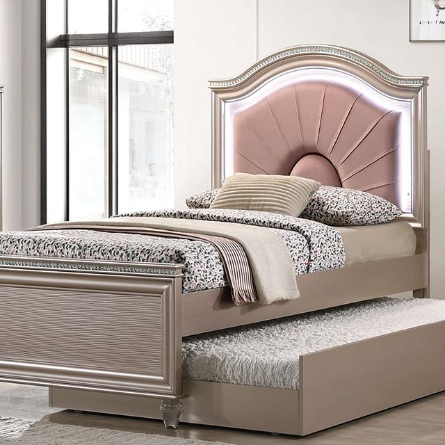 Allie Bed Beige & Pink