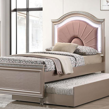 Allie Bed Beige & Pink - Furniture World
