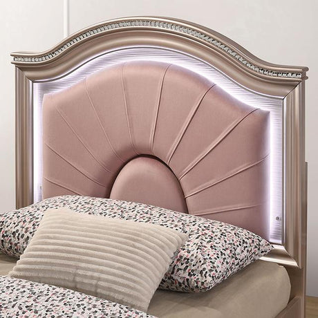Allie Bed Beige & Pink - Furniture World