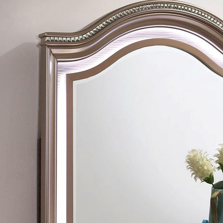 ALLIE Mirror Beige & Rose Gold - Furniture World