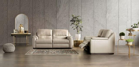 ALTAMURA Power Loveseat, Gray & Beige - Furniture World