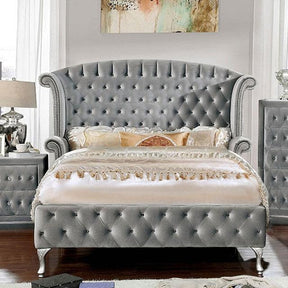Alzir Bed Grey & Blue - Furniture World