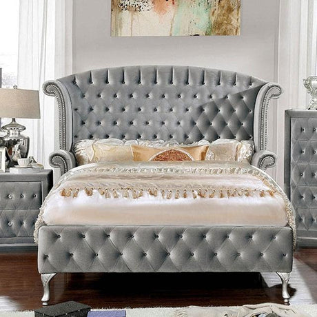 Alzir Bed Grey & Blue - Furniture World