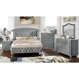 Alzir Bed Grey & Blue - Furniture World