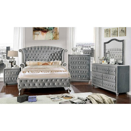 Alzir Bed Grey & Blue - Furniture World
