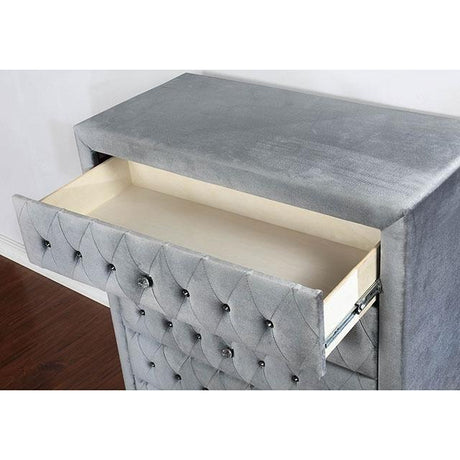 Alzir Bed Grey & Blue - Furniture World