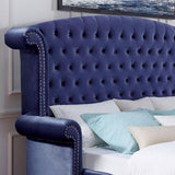 Alzir Bed Grey & Blue - Furniture World