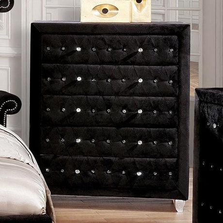 Alzir Gray & Black Chest - Furniture World