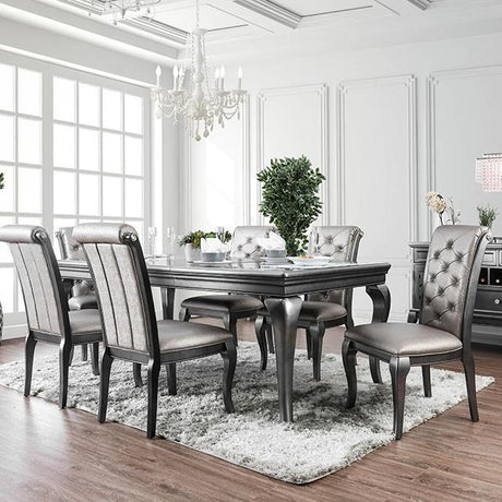Amina Gray Dining Table - Furniture World