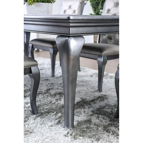 Amina Gray Dining Table - Furniture World