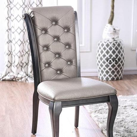 Amina Gray Side Chair (2/CTN) - Furniture World