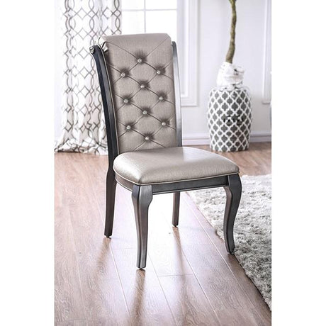 Amina Gray Side Chair (2/CTN) - Furniture World