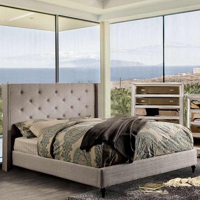 Anabelle E.King Bed Purple & Natural - Furniture World