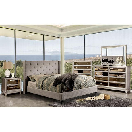 Anabelle E.King Bed Purple & Natural - Furniture World
