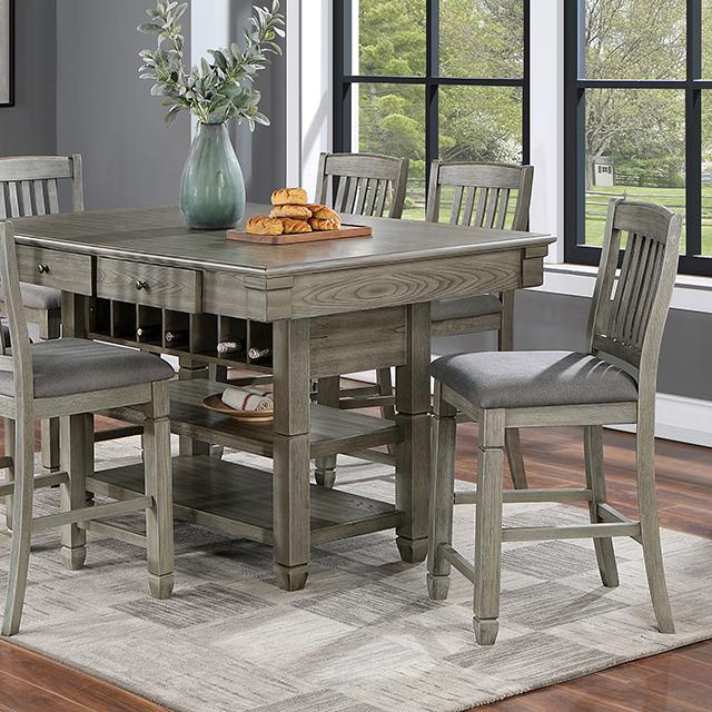 ANAYA Counter Ht. Table, Gray - Furniture World