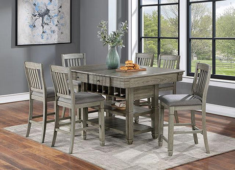Anaya 7 Pc Counter Ht Table Set - Furniture World