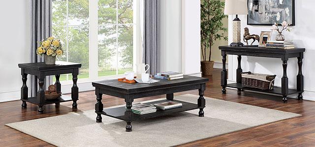 CALANDRA Sofa Table, Antique Black - Furniture World