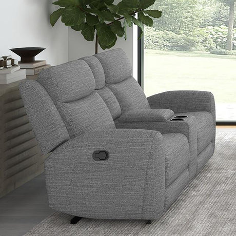 Antonius Manual Recliner Loveseat w/ Console - Furniture World