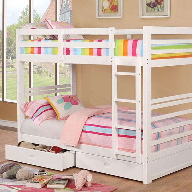 California Iv Black, Walnut, Gray, & White Twin/Twin Bunk Bed