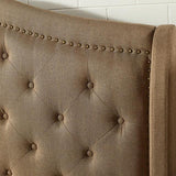 Carly Cal.King, E.King, Full, & Queen Bed Grey & Brown
