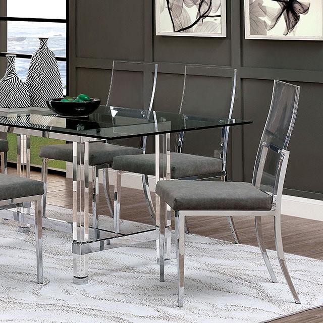 Casper Chrome Dining Table - Furniture World