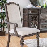 ARCADIA Rustic Natural Tone/ Ivory Arm Chair (2/CTN) - Furniture World