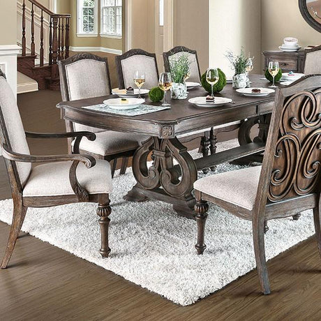 ARCADIA Rustic Natural Tone, Ivory Dining Table - Furniture World