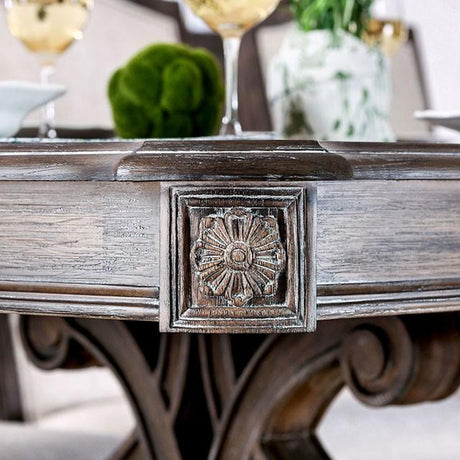 ARCADIA Rustic Natural Tone, Ivory Dining Table - Furniture World