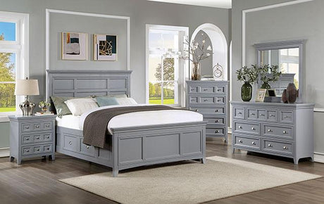 CASTLILE Queen Bed, Gray - Furniture World