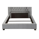 Cayla Cal.King, E.King, & Queen Bed Silver & Grey