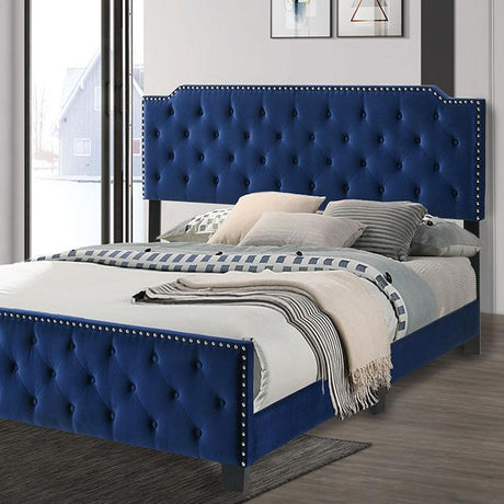 Charlize Bed Grey & Navy - Furniture World
