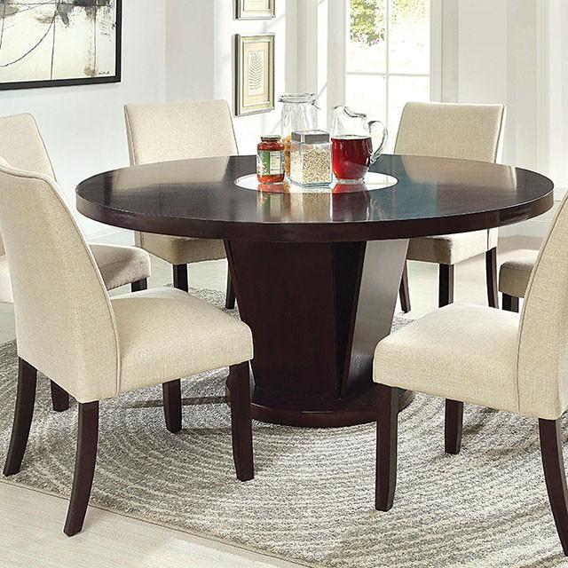 Cimma Espresso Round Dining Table - Furniture World