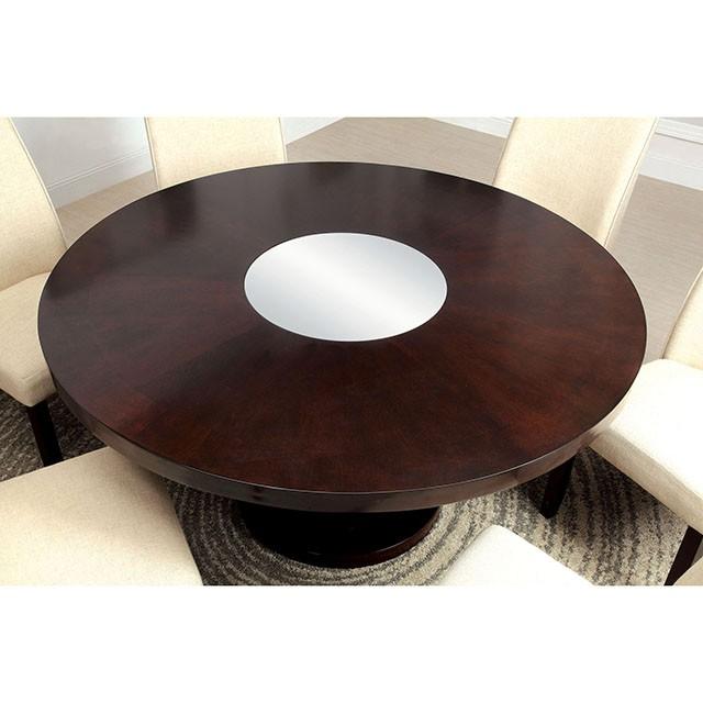 Cimma Espresso Round Dining Table - Furniture World
