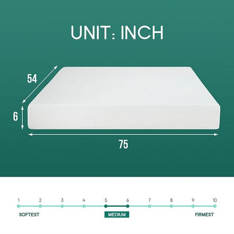 Artemisia 6" Full, Queen, & Twin Memory Foam Mattress - Furniture World