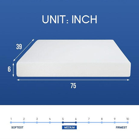 Artemisia 6" Full, Queen, & Twin Memory Foam Mattress - Furniture World