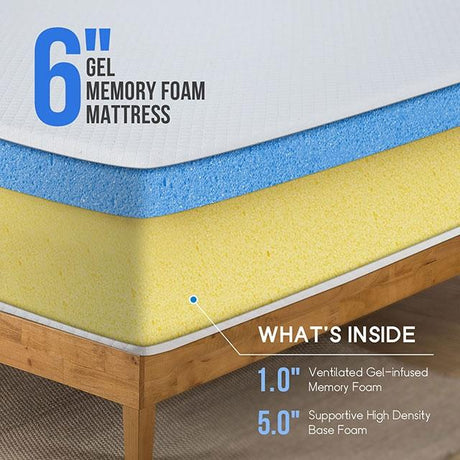 Artemisia 6" Full, Queen, & Twin Memory Foam Mattress - Furniture World
