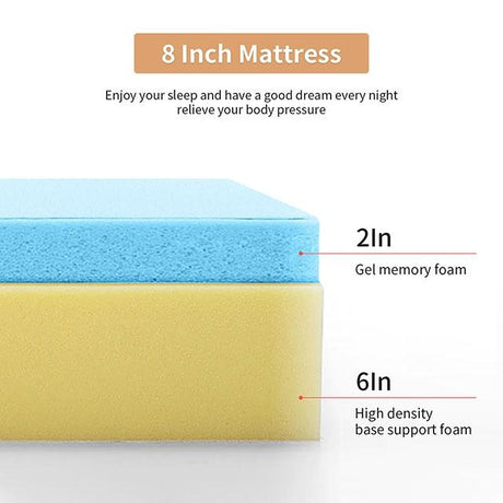 Artemisia 8" Cal. King, E.King, Full, & Queen Memory Foam Mattress - Furniture World