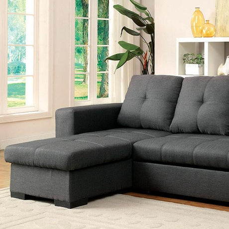 DENTON Sectional, Gray - Furniture World