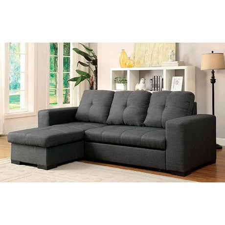 DENTON Sectional, Gray - Furniture World
