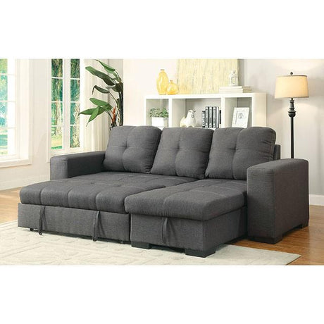DENTON Sectional, Gray - Furniture World