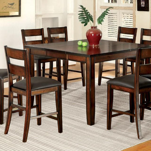 DICKINSON II Dark Cherry Counter Ht. Table w/ 18" Leaf - Furniture World