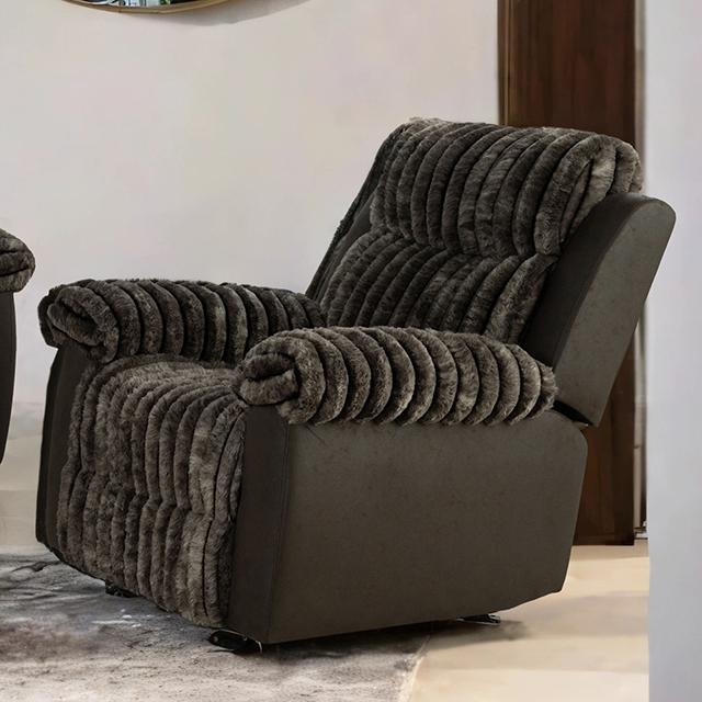 Dionysus Manual Glider Recliner Brown - Furniture World