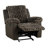 Dionysus Manual Glider Recliner Brown - Furniture World