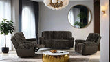 Dionysus Manual Glider Recliner Brown - Furniture World