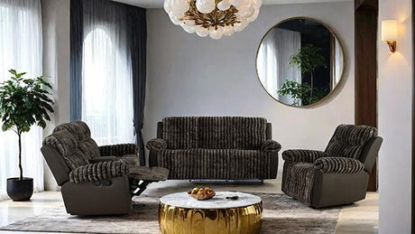 Dionysus Manual Glider Recliner Brown - Furniture World