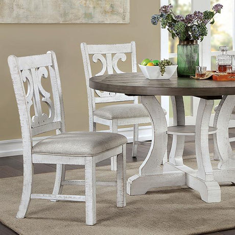 AULETTA Round Dining Table, Gray - Furniture World