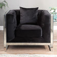 EVADNE Chair w/ Pillow, Black - Furniture World