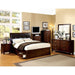 Enrico Full Queen Bed Brown, Black, & Cherry - Furniture World